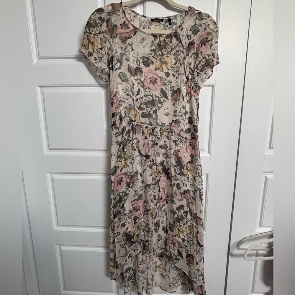 Massimo Dutti Floral Midi Dress – Size 6